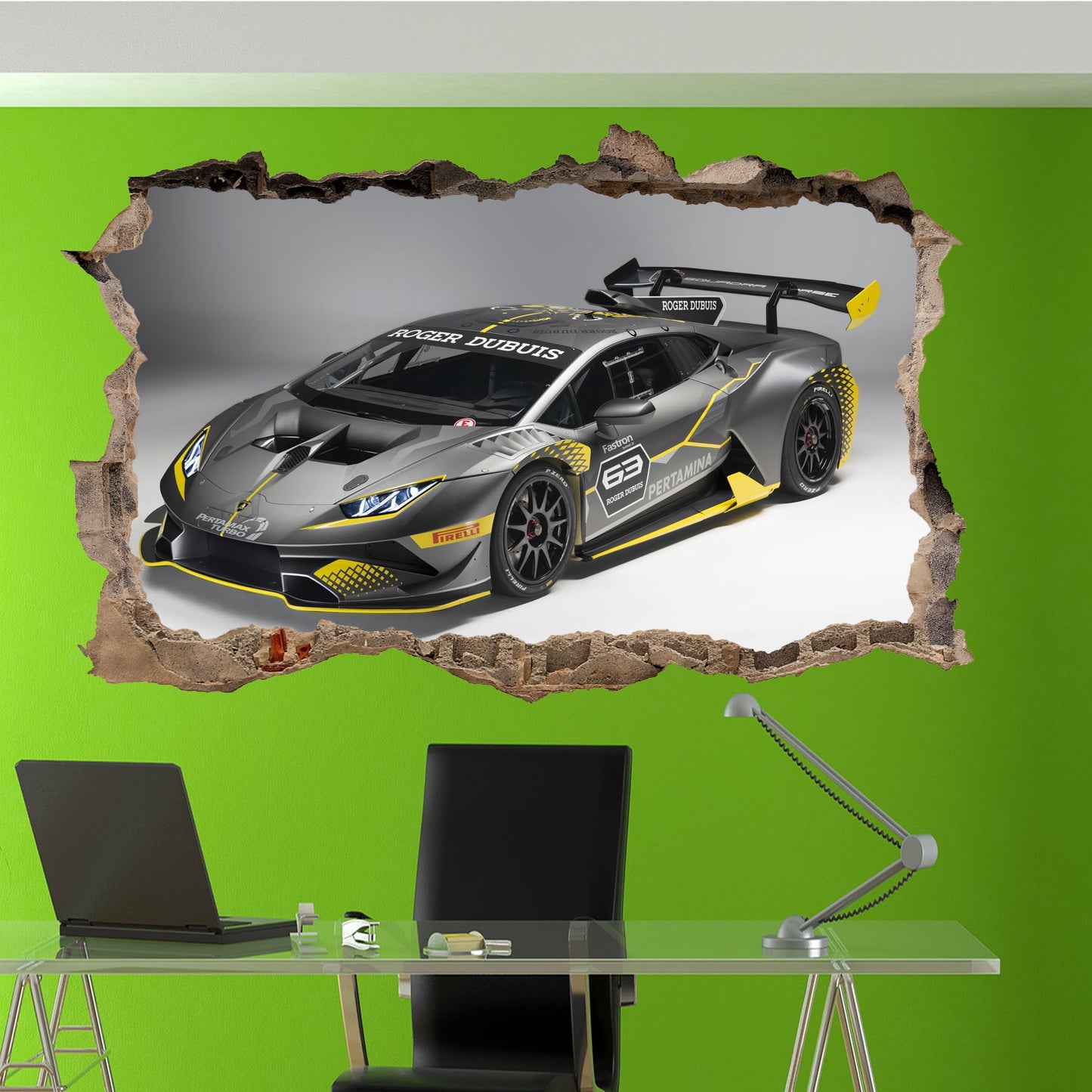 Lamborghini Racing super tuning car poster wall sticker mural decal