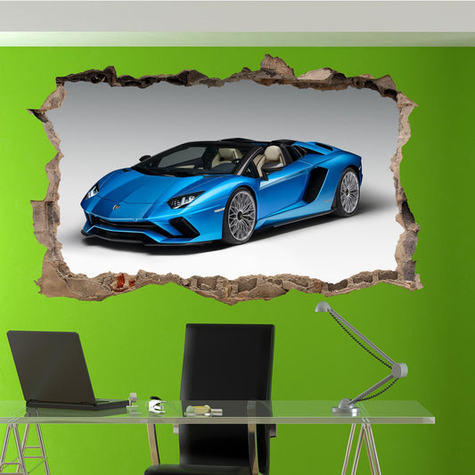 LAMBORGHINI AVENTADOR WALL STICKER mural decal poster