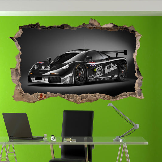 MCLAREN GTR WALL STICKER mural decal poster