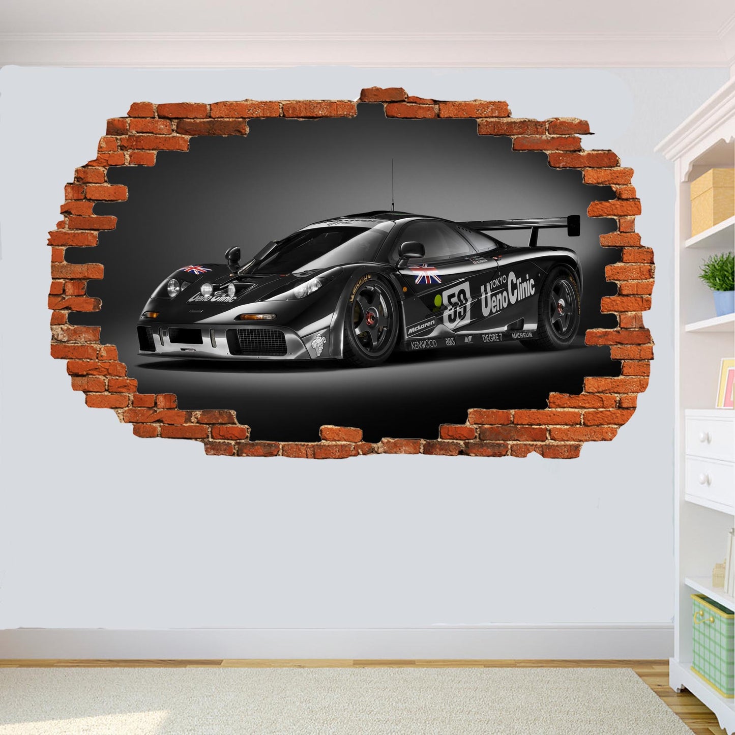 MCLAREN GTR WALL STICKER mural decal poster