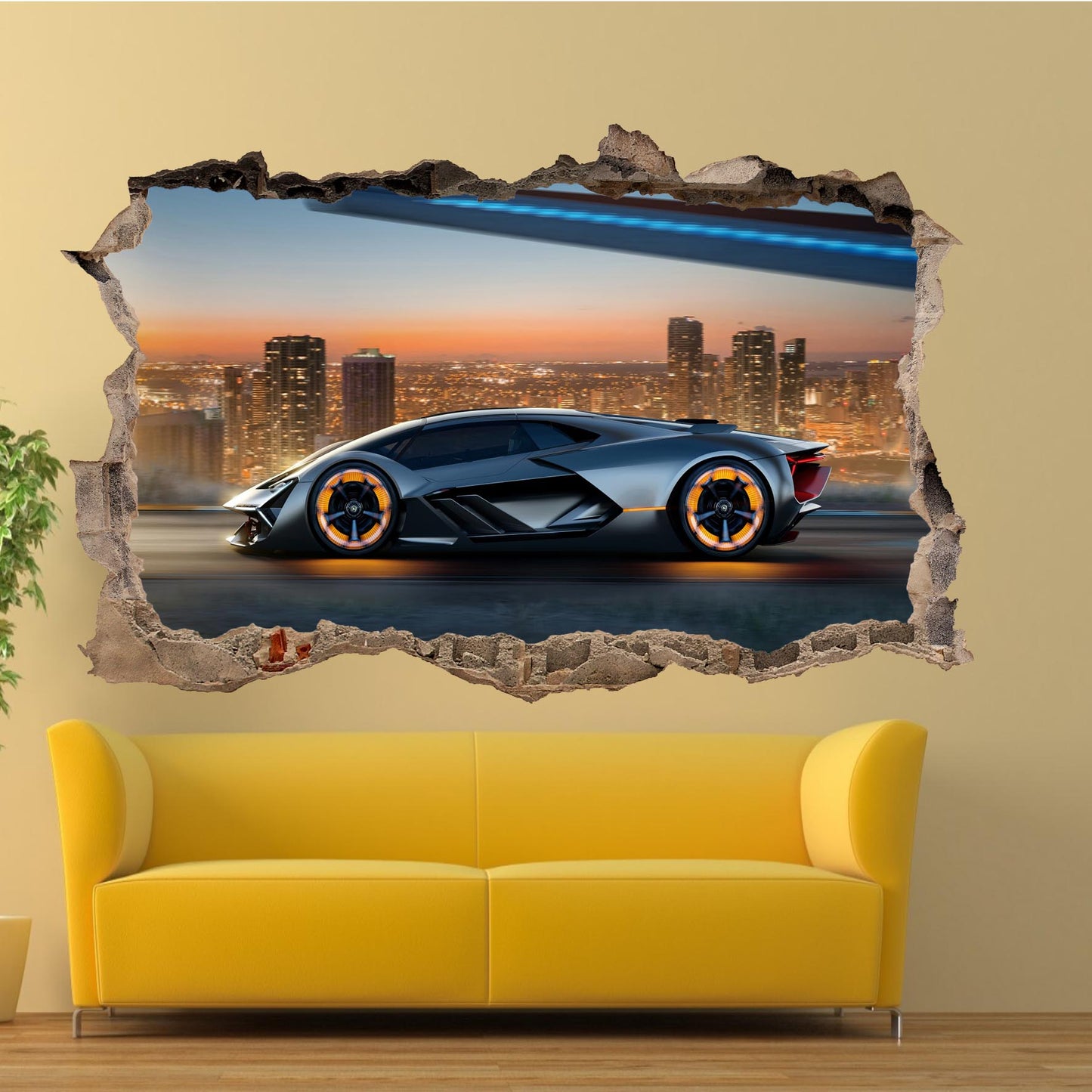 Lamborghini Terzo Millennio super car poster wall sticker mural decal