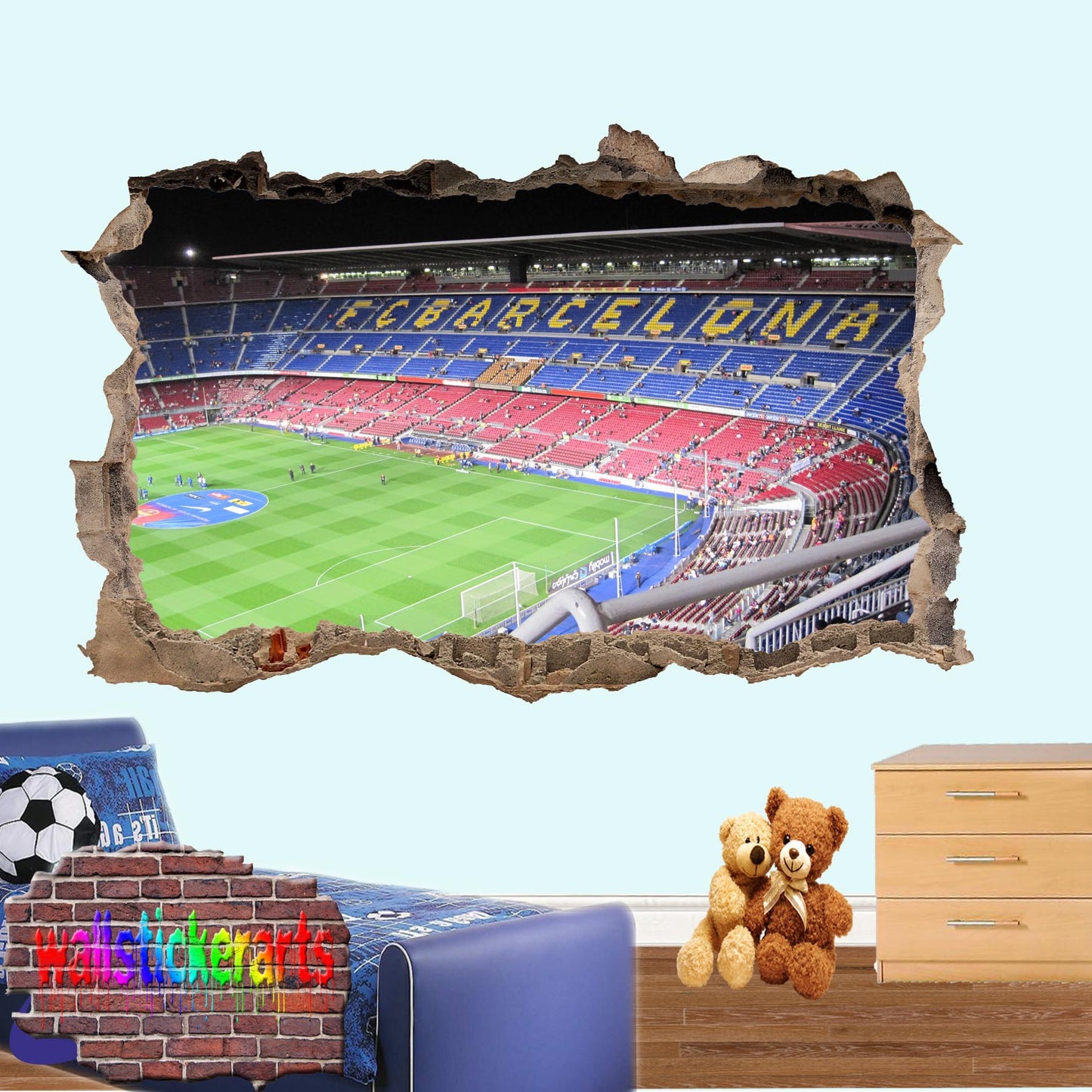 Barcelona Camp Nou Football Stadium Wall Sticker Mural Decal