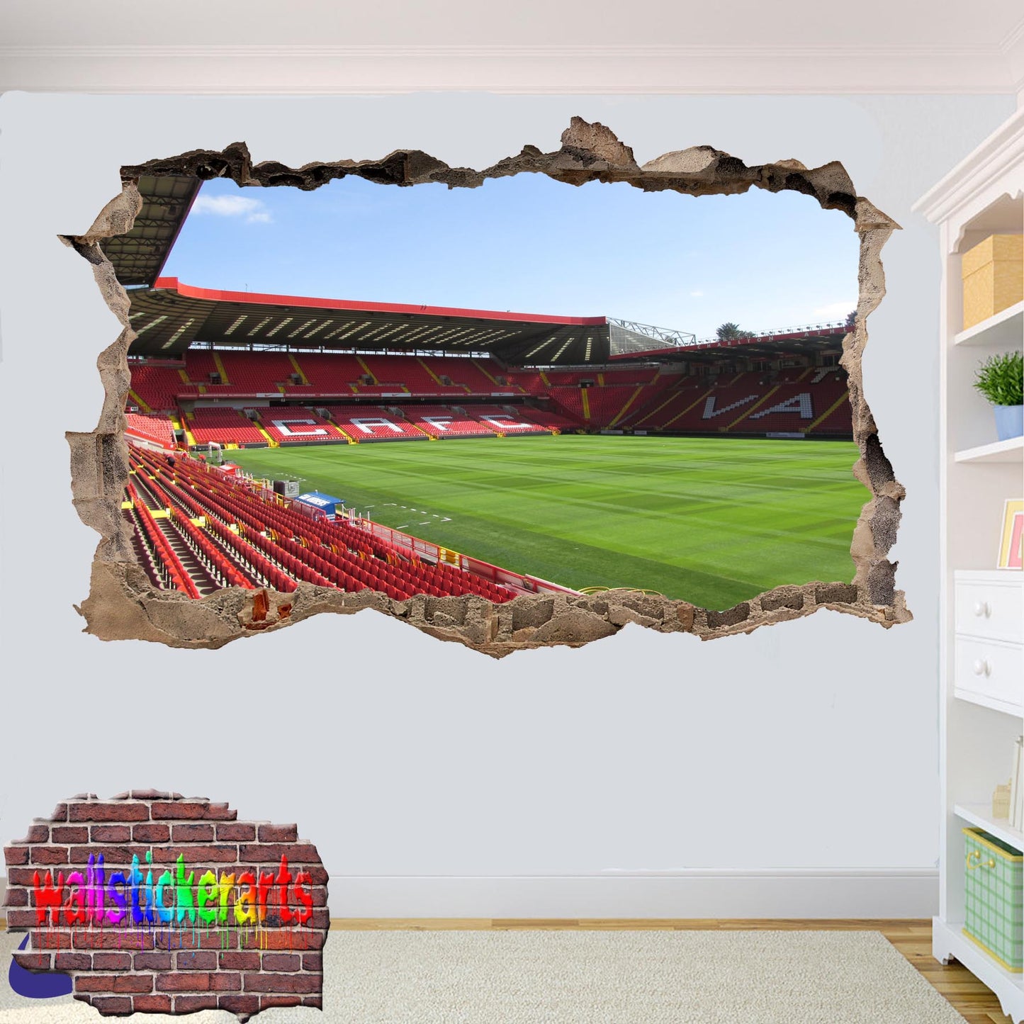 Charlton Athletic the Valley Football Stadium 3d Art Wall Sticker Mural Room Office Shop Decor Decal XF2
