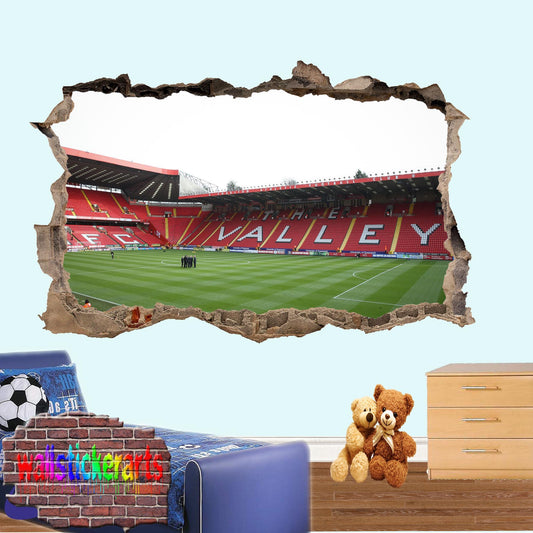 Charlton Athletic the Valley Football Stadium 3d Art Wall Sticker Mural Room Office Shop Decor Decal XF3