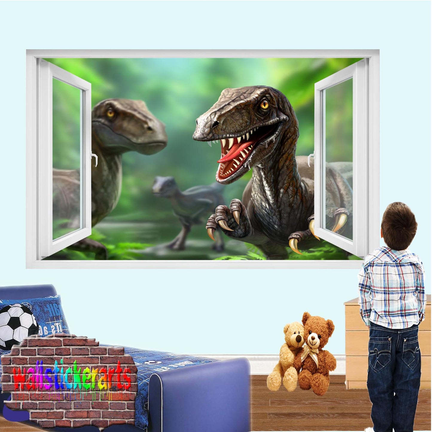 Jurassic World Dinosaurs Wall Sticker Mural Poster Decal