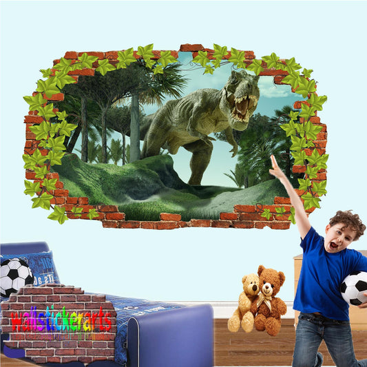 Jurassic World Dinosaur t-rex Wall Sticker Mural Poster Decal