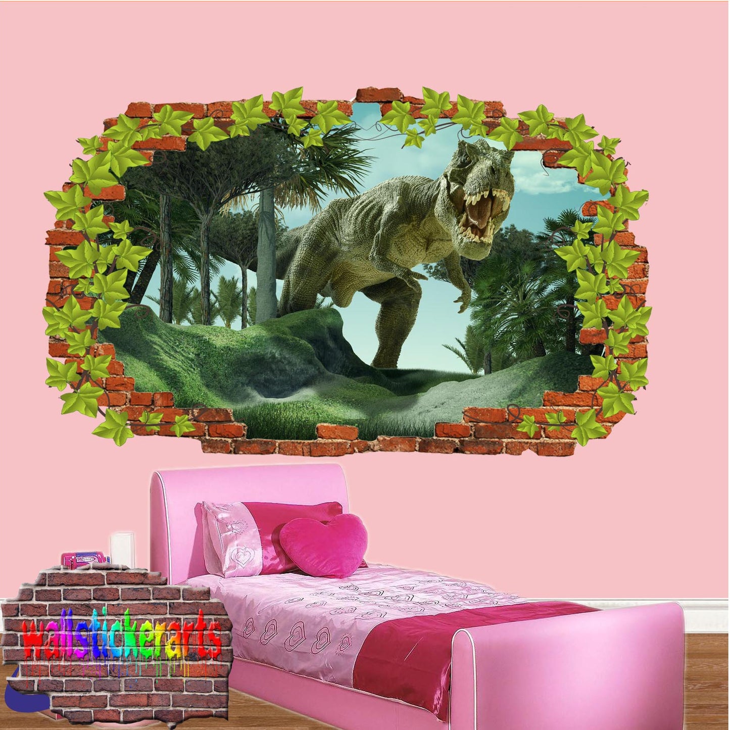 Jurassic World Dinosaur t-rex Wall Sticker Mural Poster Decal