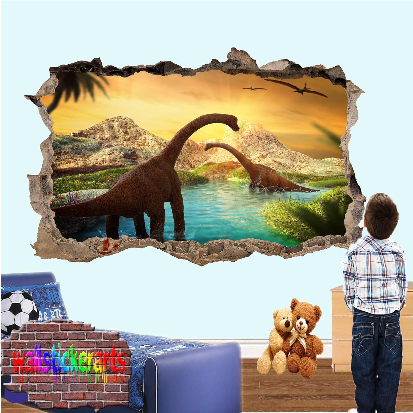 Jurassic World Dinosaurs park Wall Sticker Mural Poster Decal
