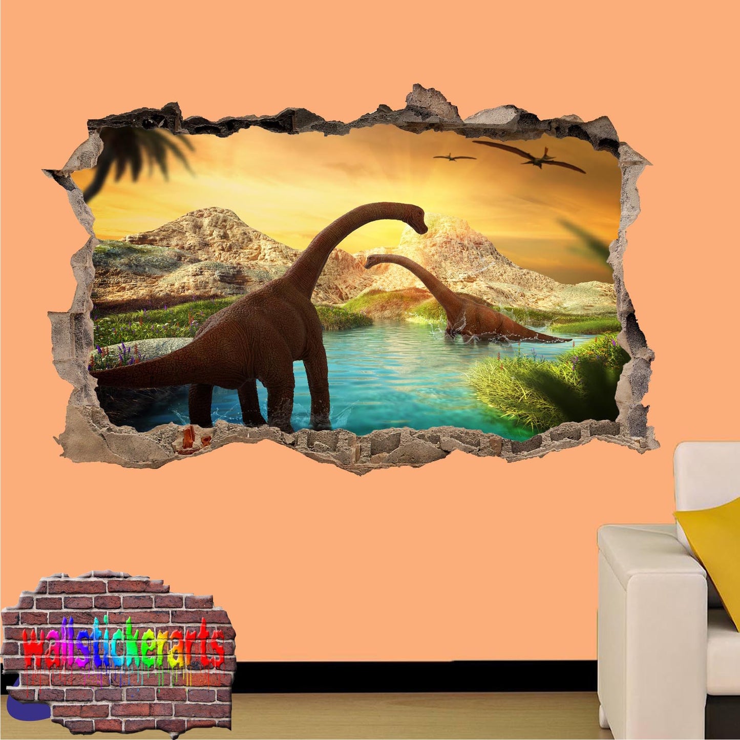 Jurassic World Dinosaurs park Wall Sticker Mural Poster Decal