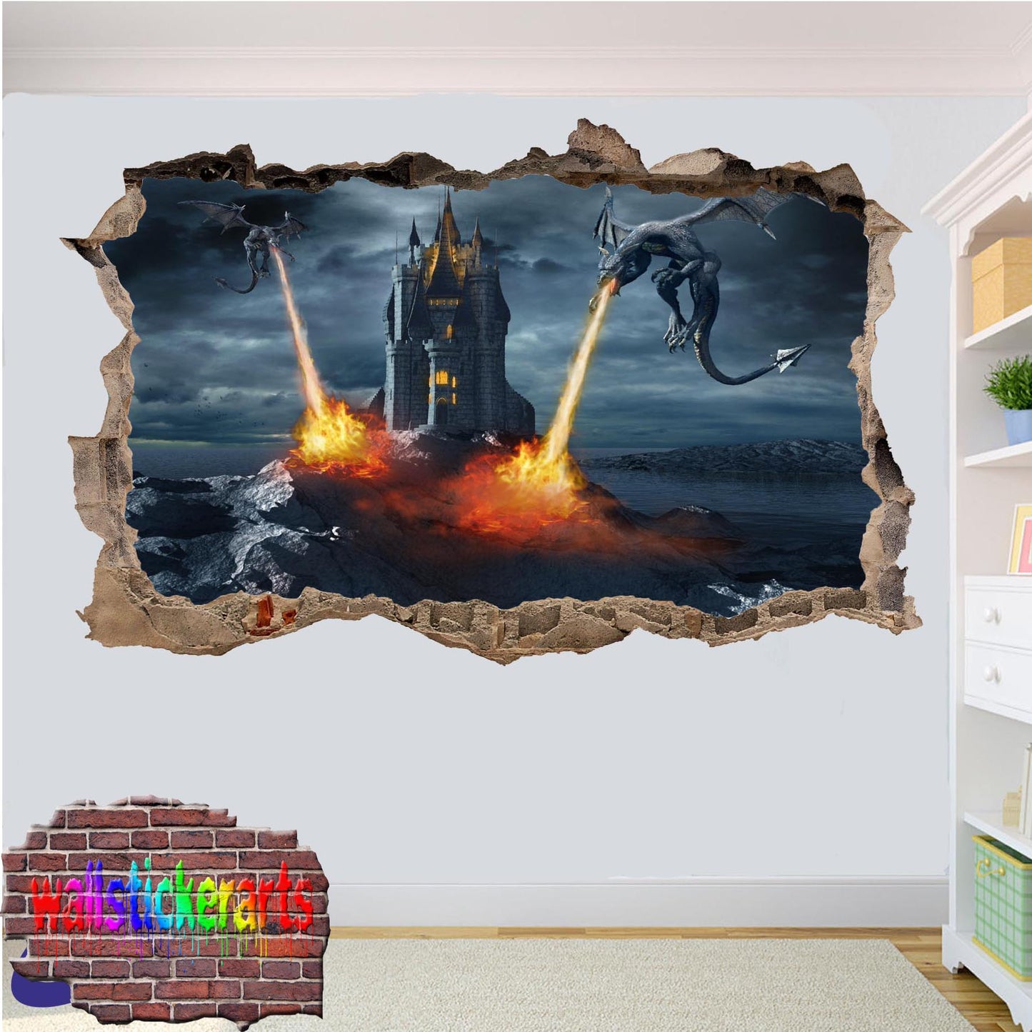 Dragons Castle Wall Sticker poster mural
