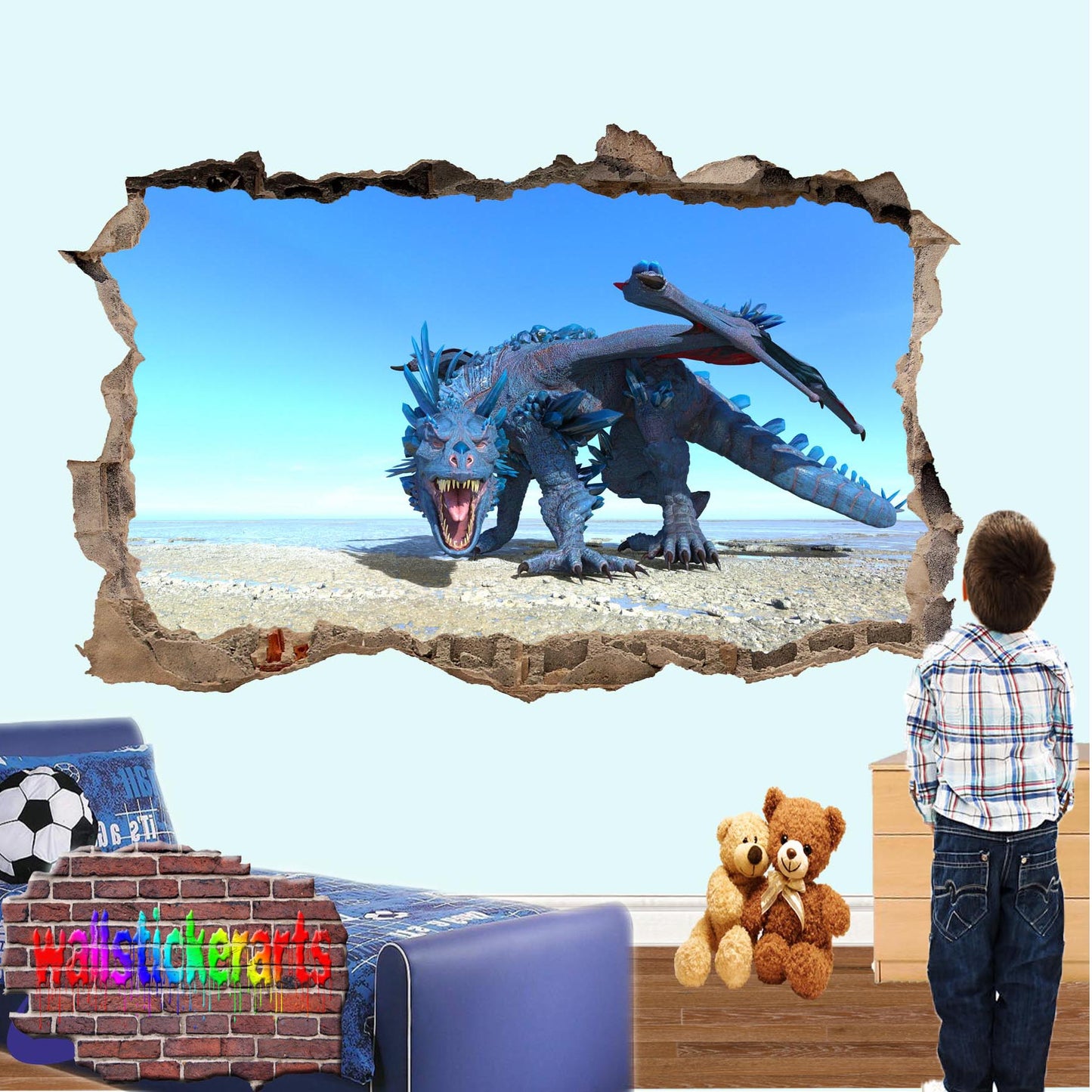 Blue Dragon Wall Sticker poster mural
