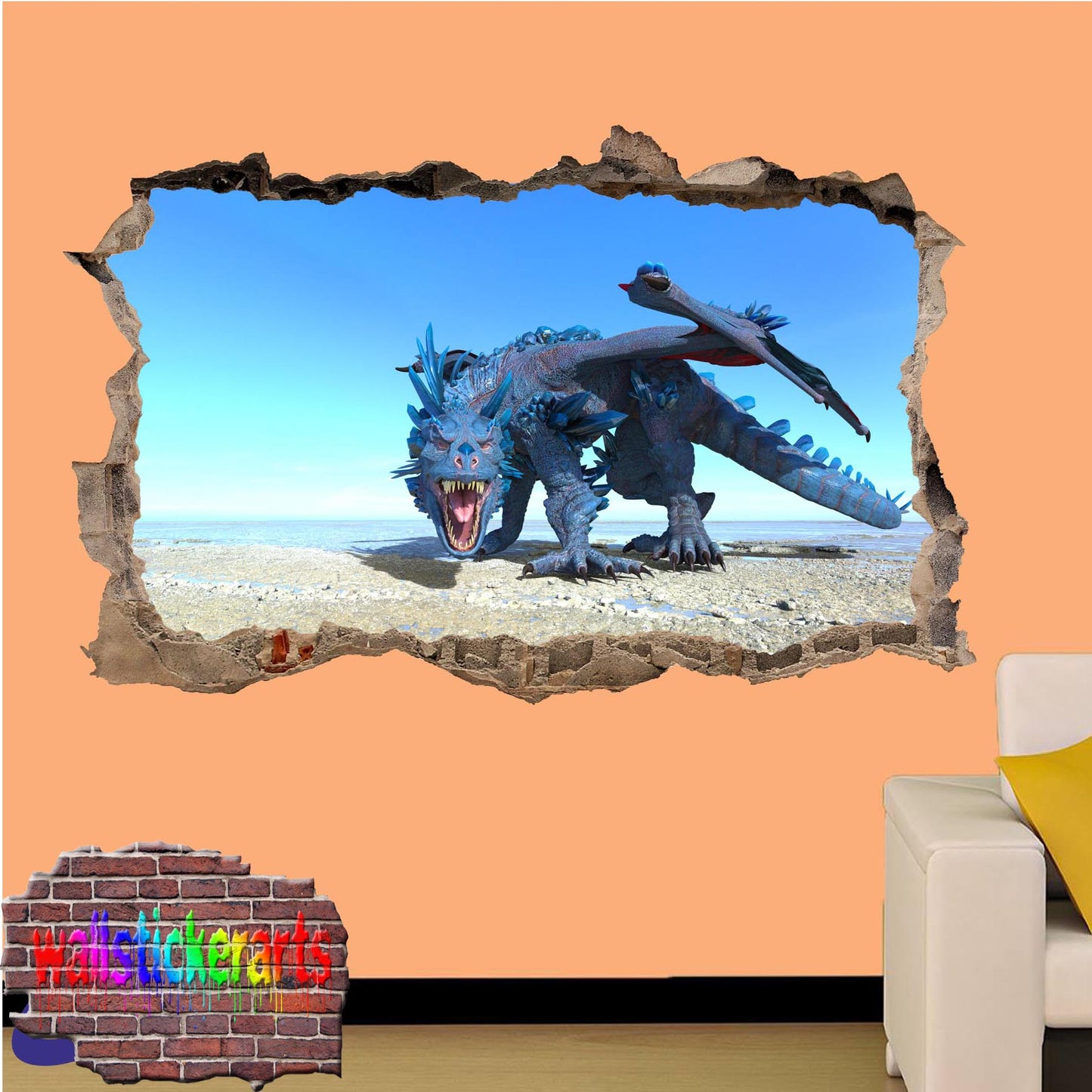 Blue Dragon Wall Sticker poster mural