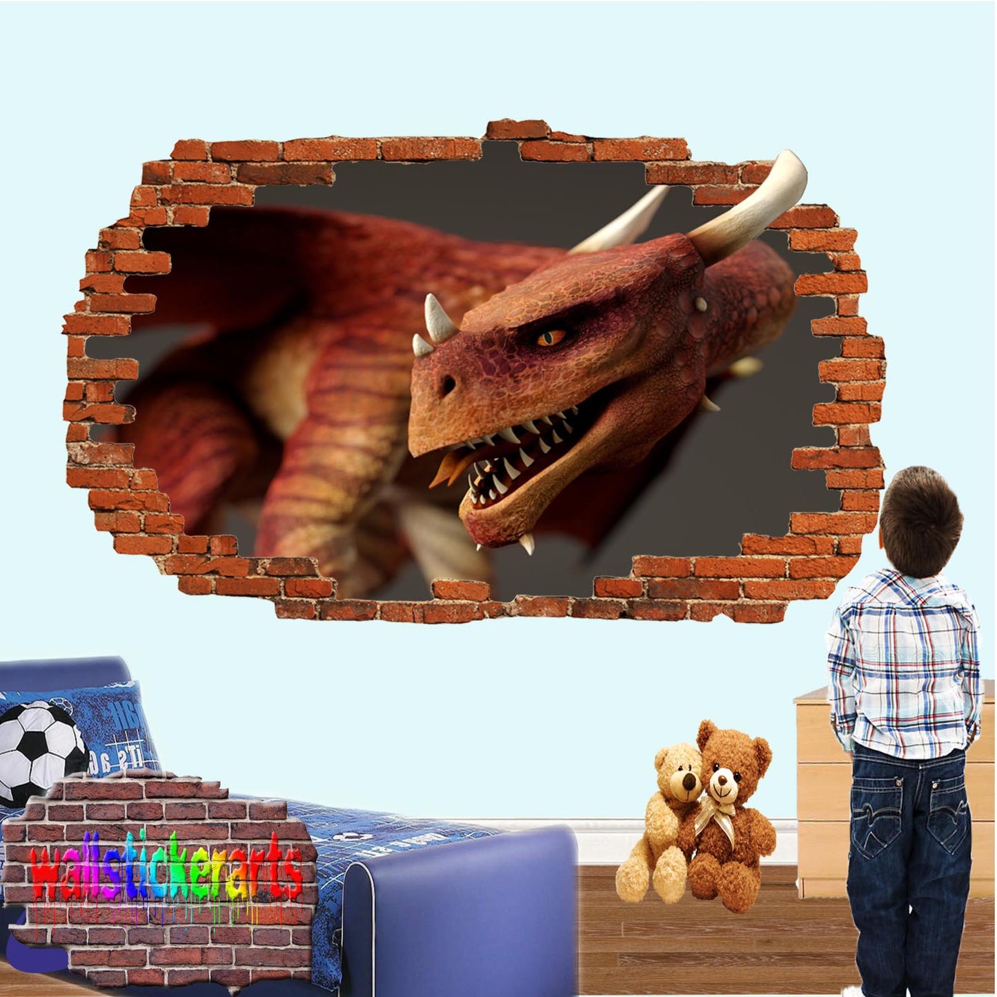 red Dragon Wall Sticker poster mural