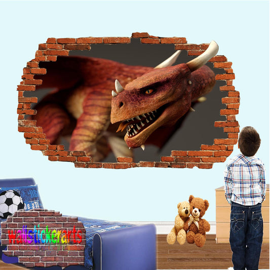 red Dragon Wall Sticker poster mural