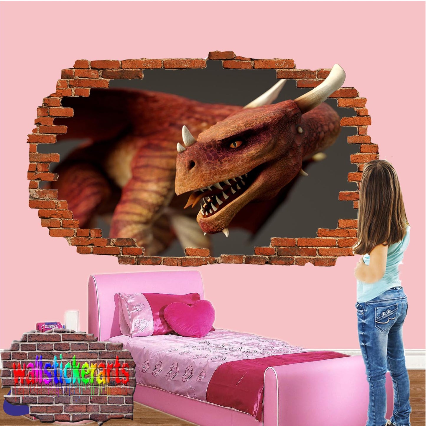 red Dragon Wall Sticker poster mural