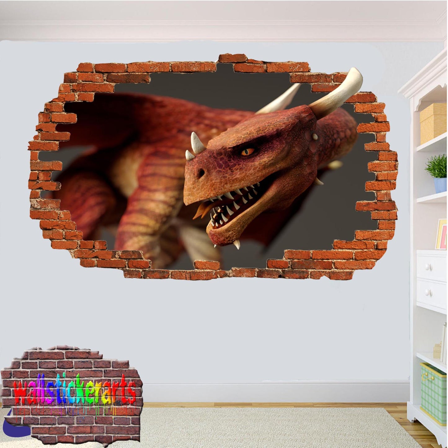 red Dragon Wall Sticker poster mural