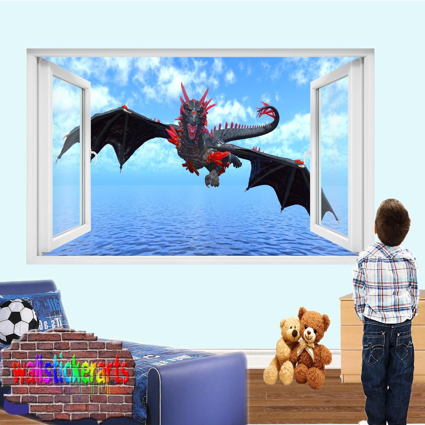 Blue Dragon Wall Sticker poster mural