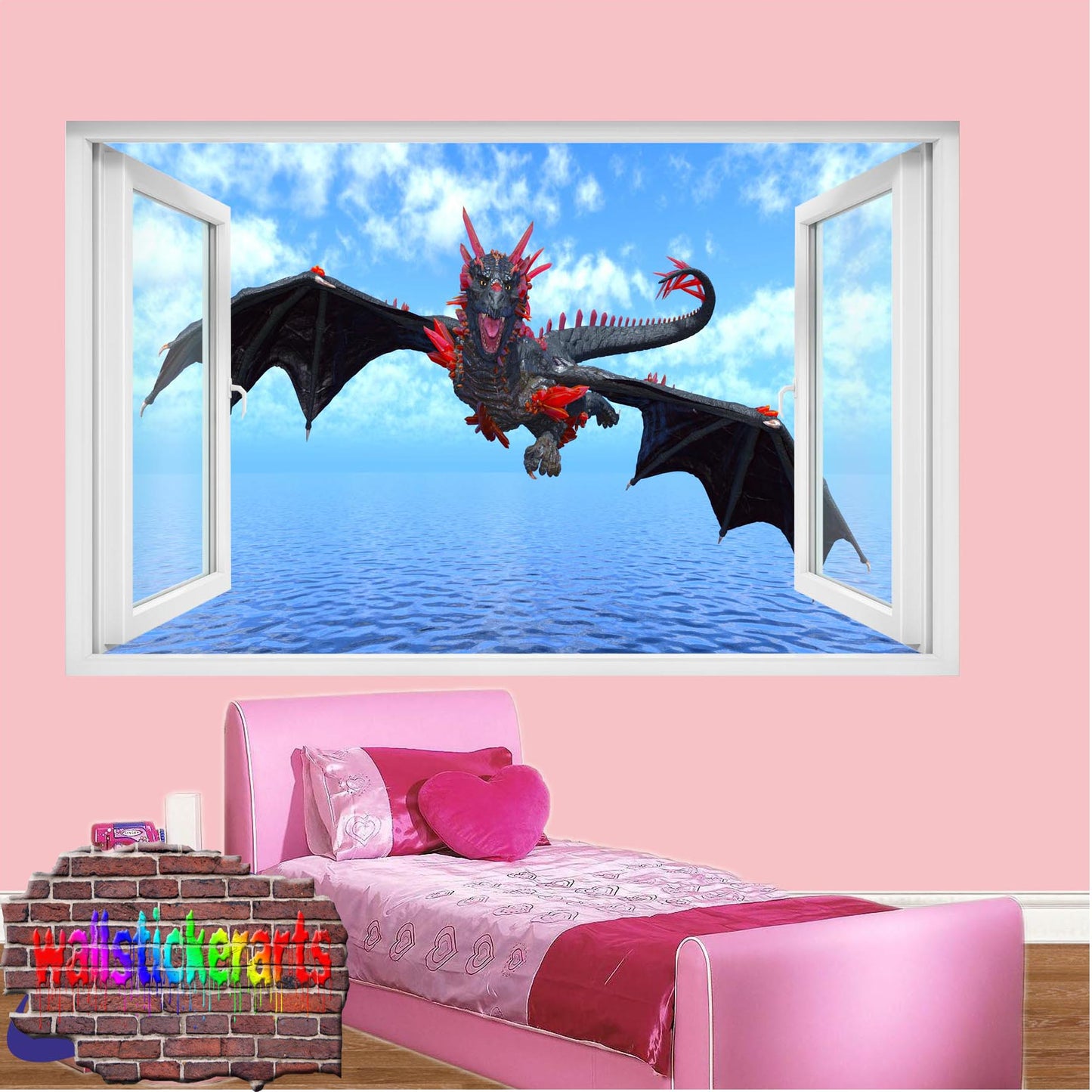 Blue Dragon sea Wall Sticker poster mural