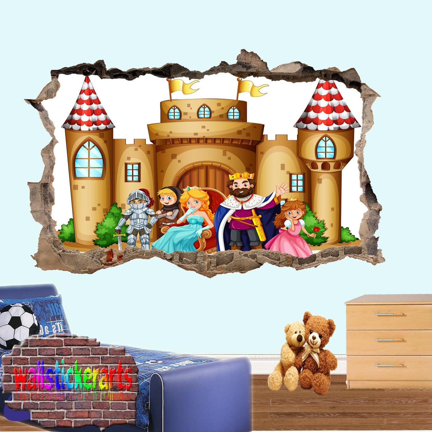 Happy Kingdom 3d Art Wall Sticker Room Office Nursery Decor Decal Mural XQ7