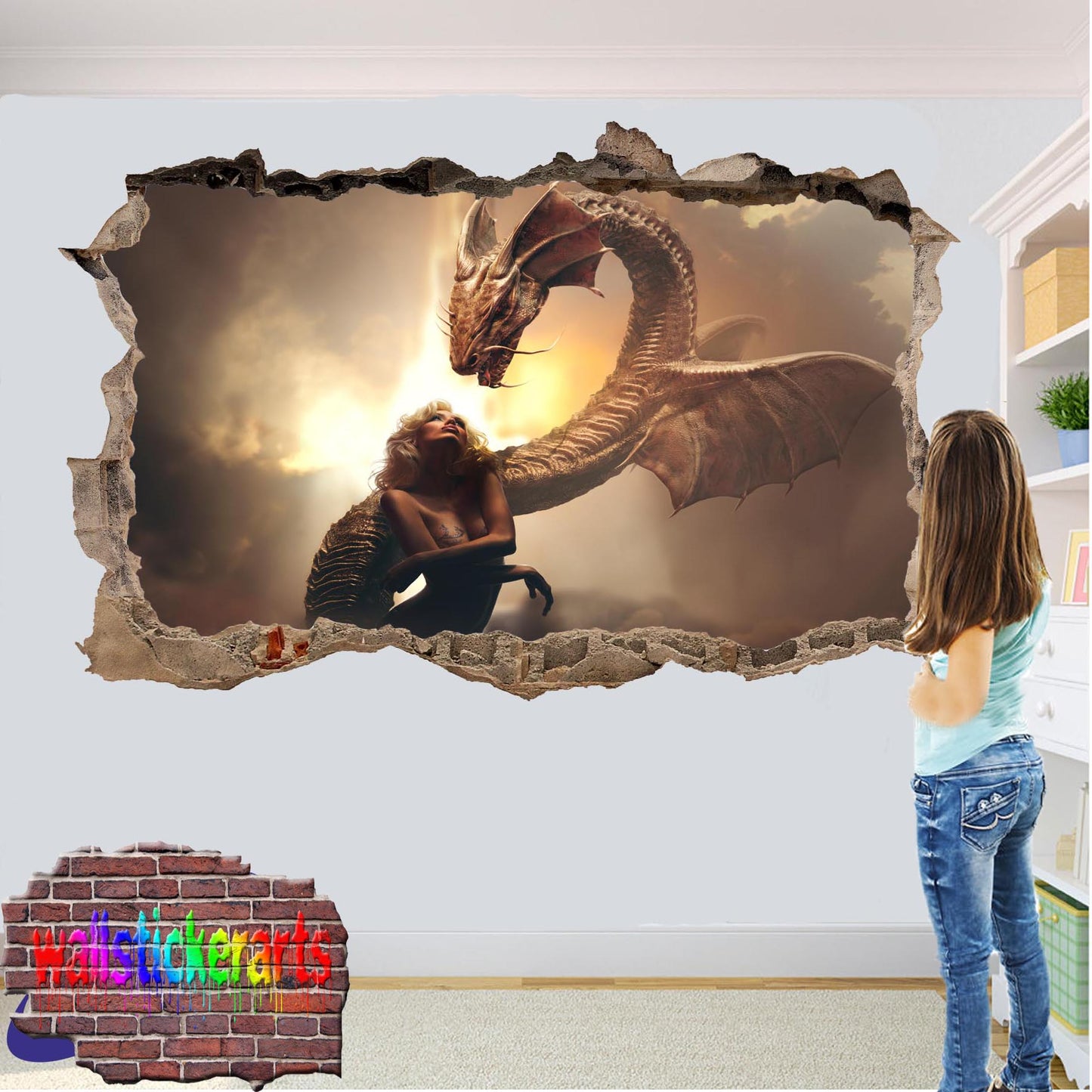 GOT dragon wall sticker poster mural decal