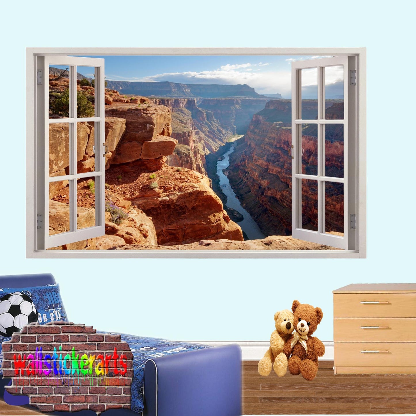 Grand Canyon Usa 3d Art Effect Wall Sticker Room Office Nursery Shop Decoration Decal Mural YD3