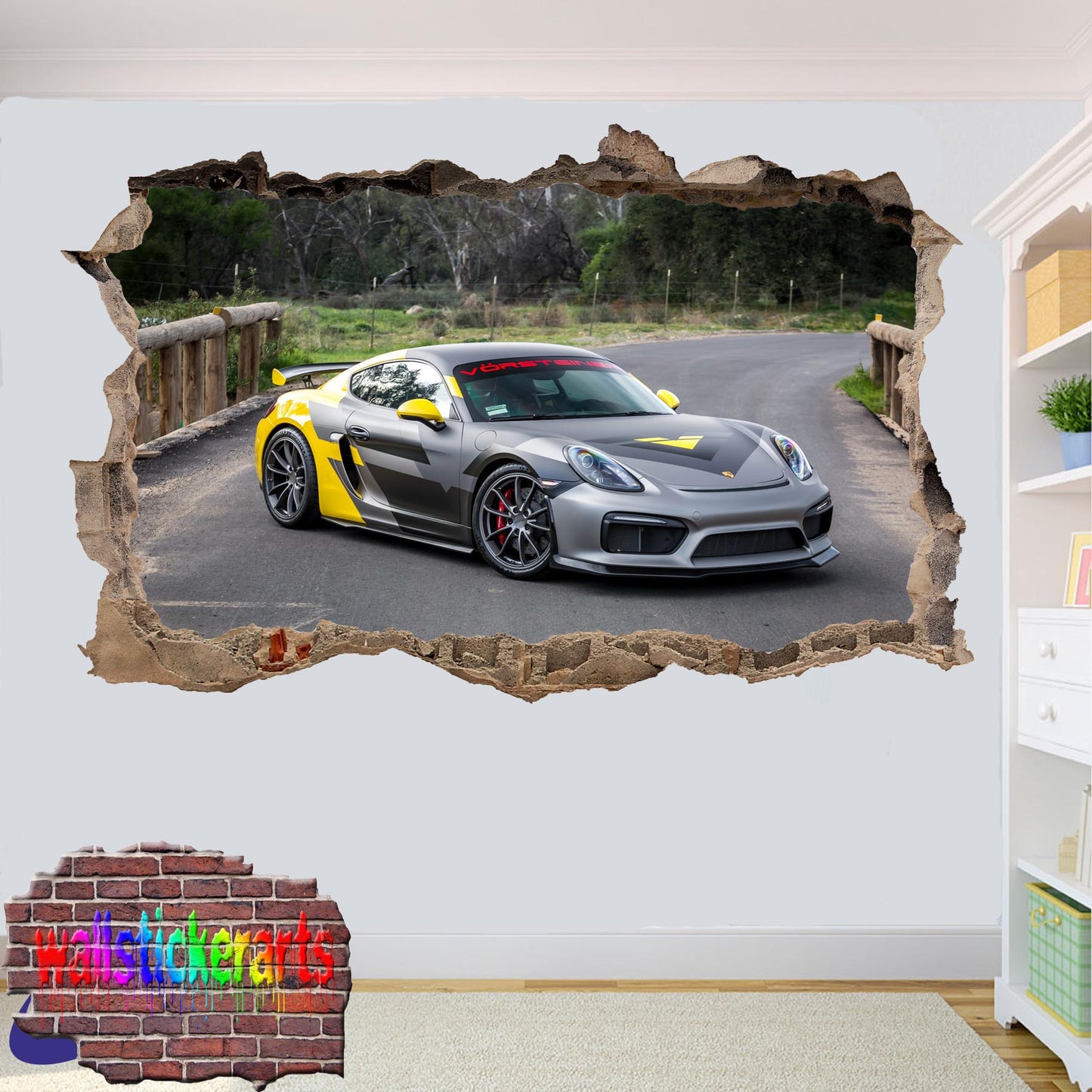 PORCHE WALL STICKER mural decal poster