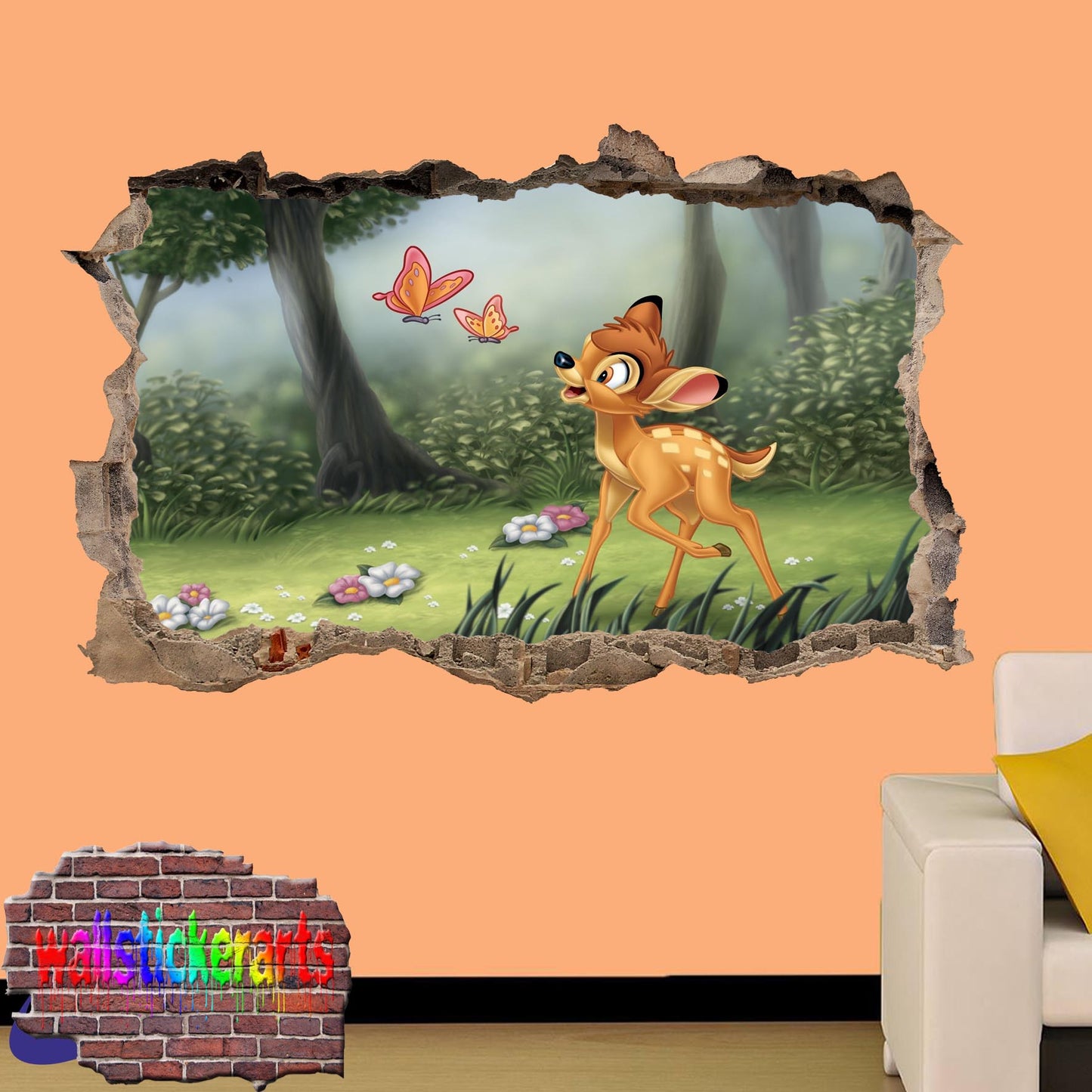 Bambi Cartoon Character Wall Sticker Mural Decal Poster