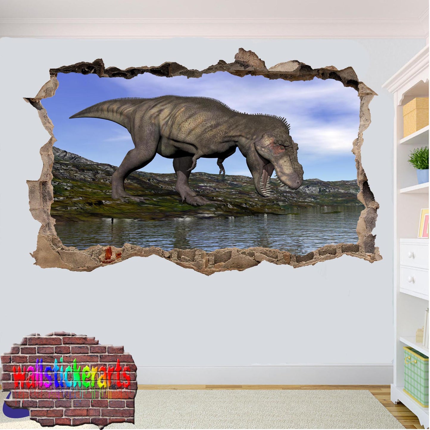 Jurassic World Dinosaur t-rex Wall Sticker Mural Poster Decal
