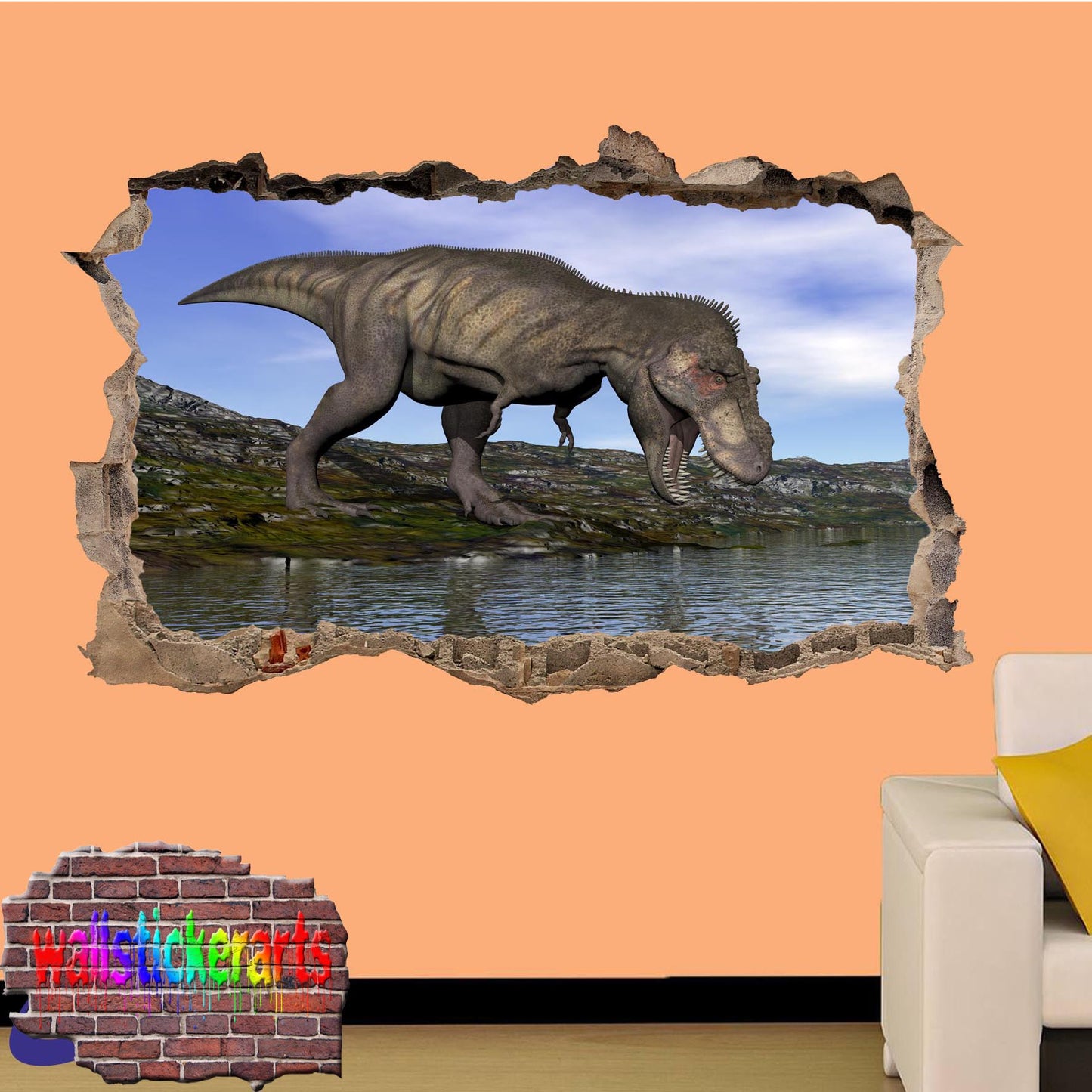 Jurassic World Dinosaur t-rex Wall Sticker Mural Poster Decal