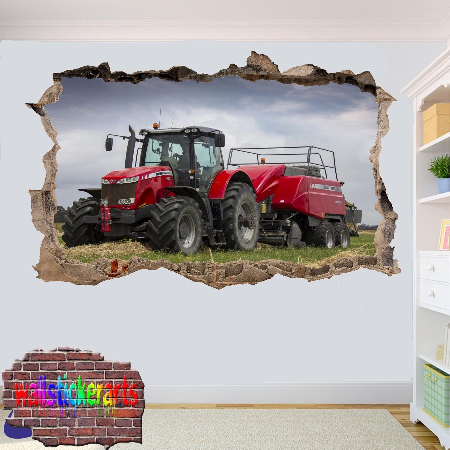 MASSEY FERGUSON TRACTOR WALL STICKER POSTER