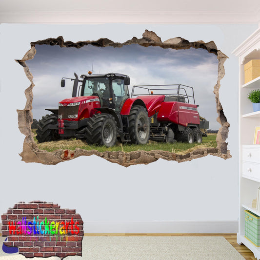MASSEY FERGUSON TRACTOR WALL STICKER POSTER