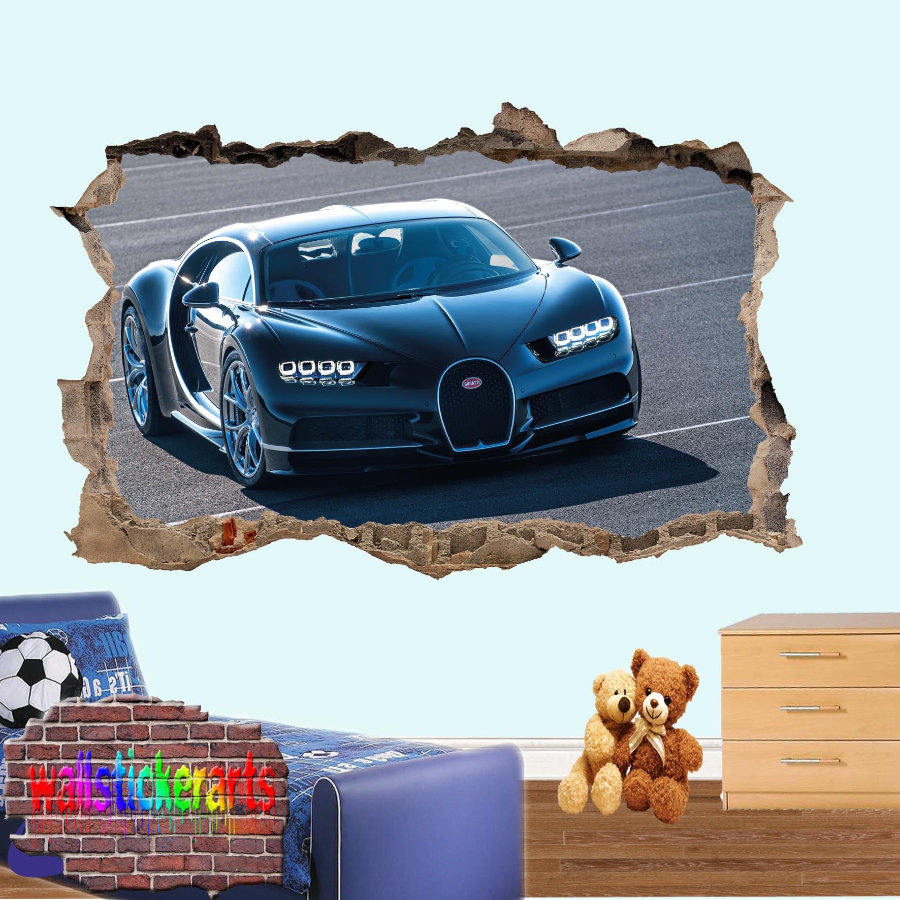 BUGATTI CHIRON WALL STICKER mural decal poster