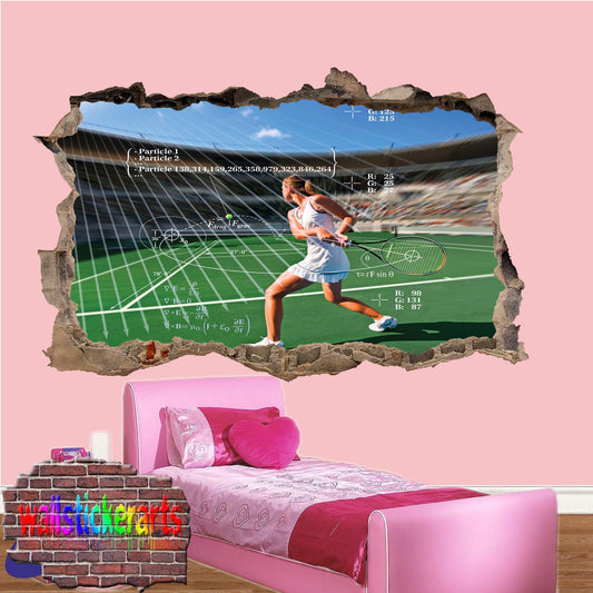 Mathematics Physics Education 3d Art Smashed Effect Wall Sticker Room Office Nursery Shop Decor Decal Mural YU7