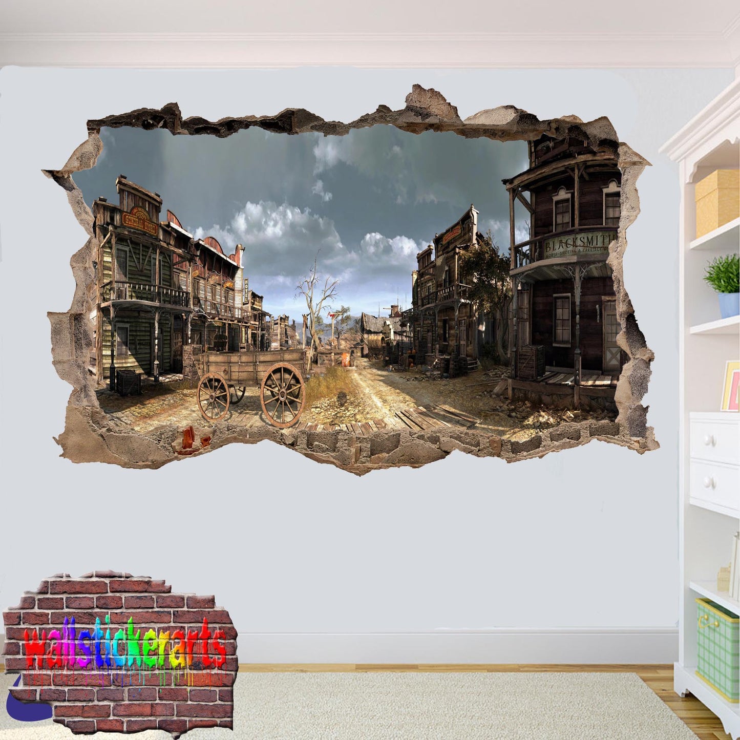 JUAREZ COWBOY TOWN WALL STICKER POSTER MURAL DECAL