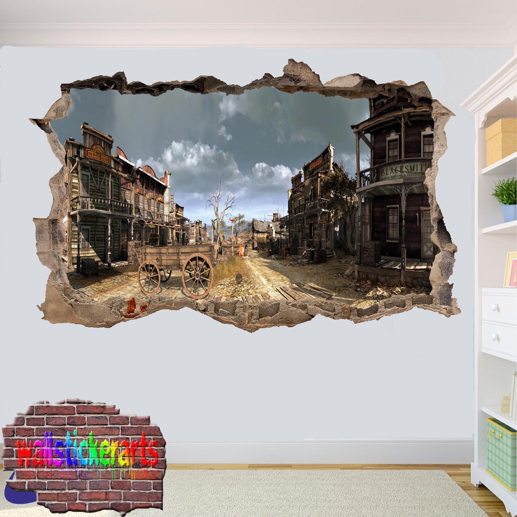JUAREZ COWBOY TOWN WALL STICKER POSTER MURAL DECAL