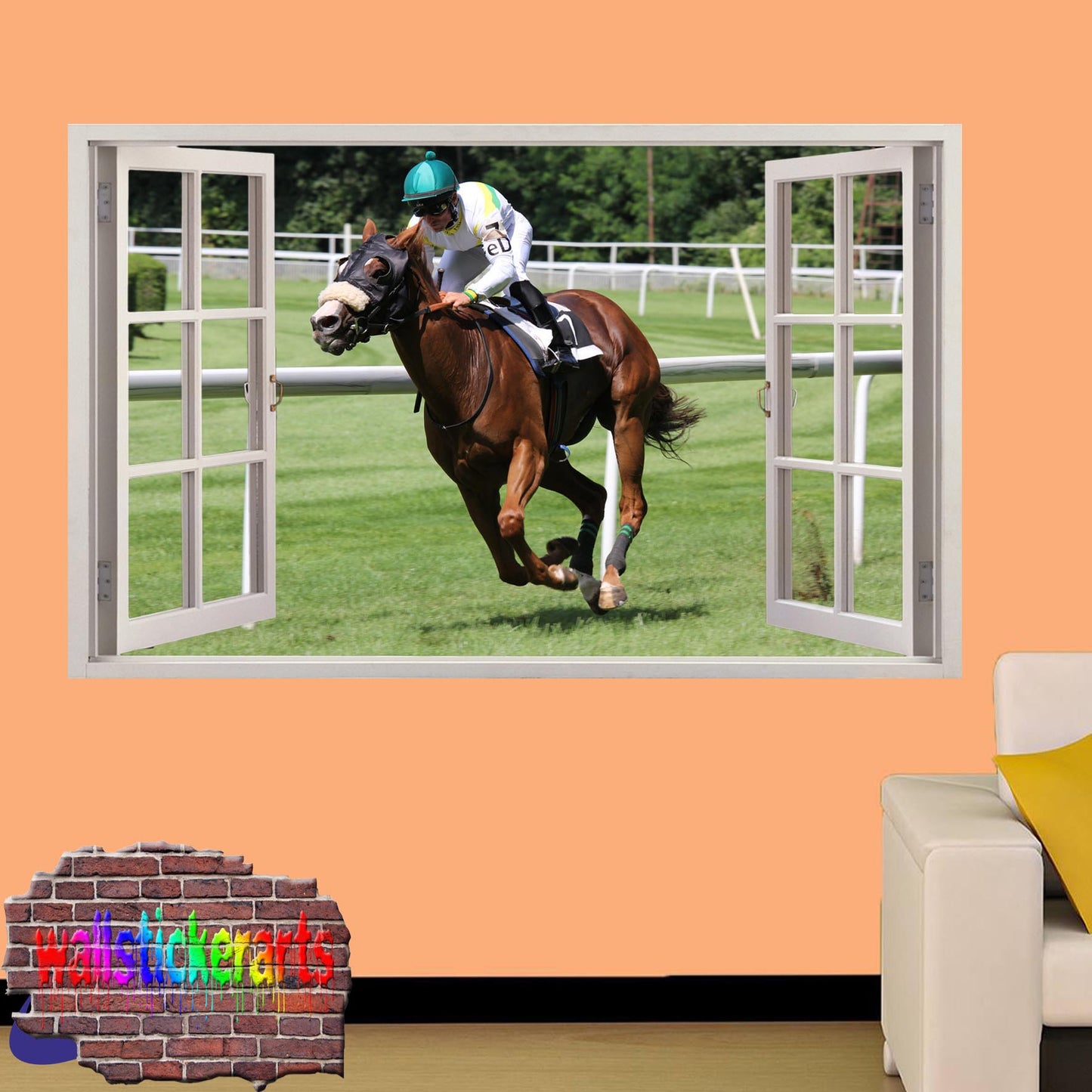 Horse Race Wall Sticker