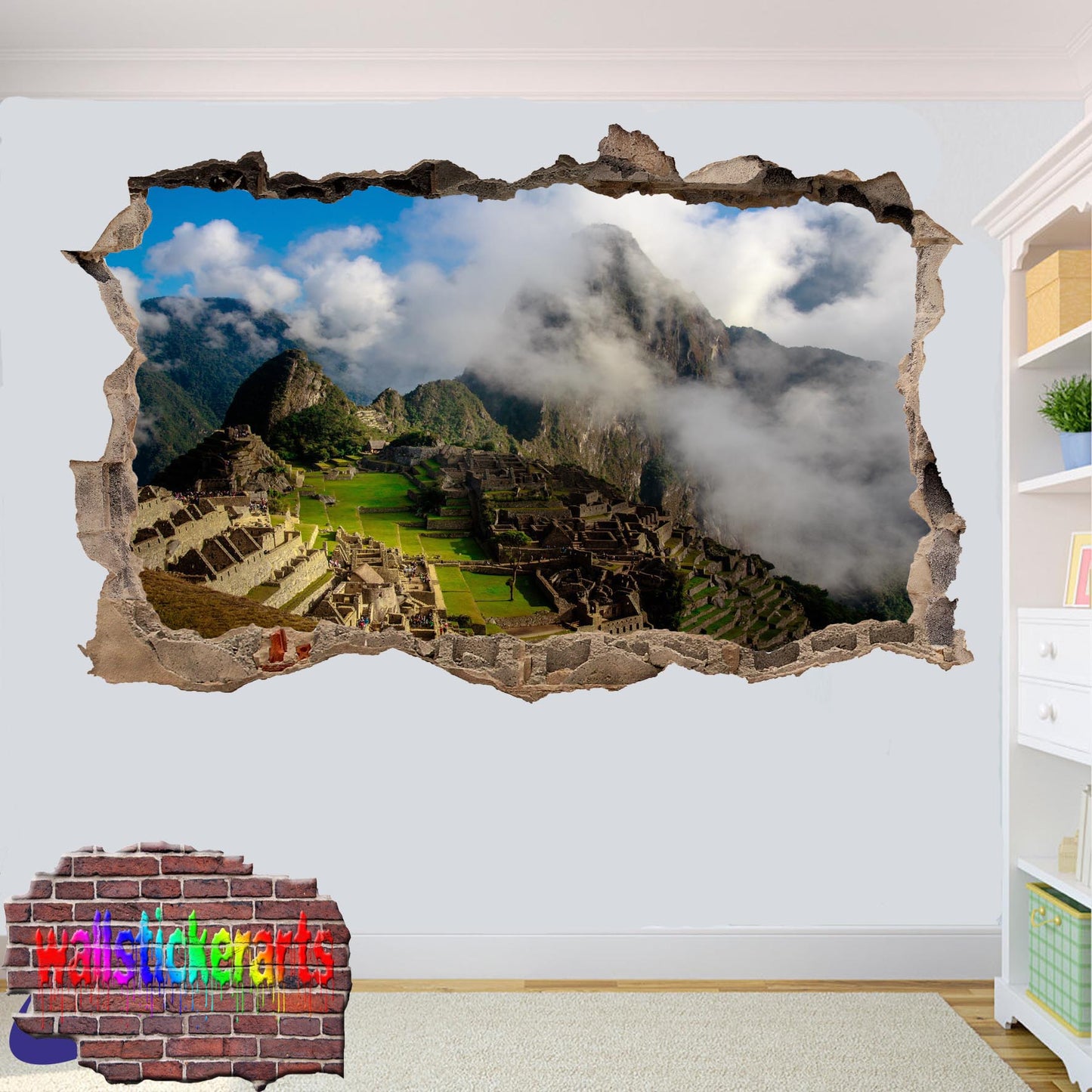 Machu Picchu Lost City of Incas 3d Art Wall Sticker Room Office Nursery Shop Decor Decal Mural YW9