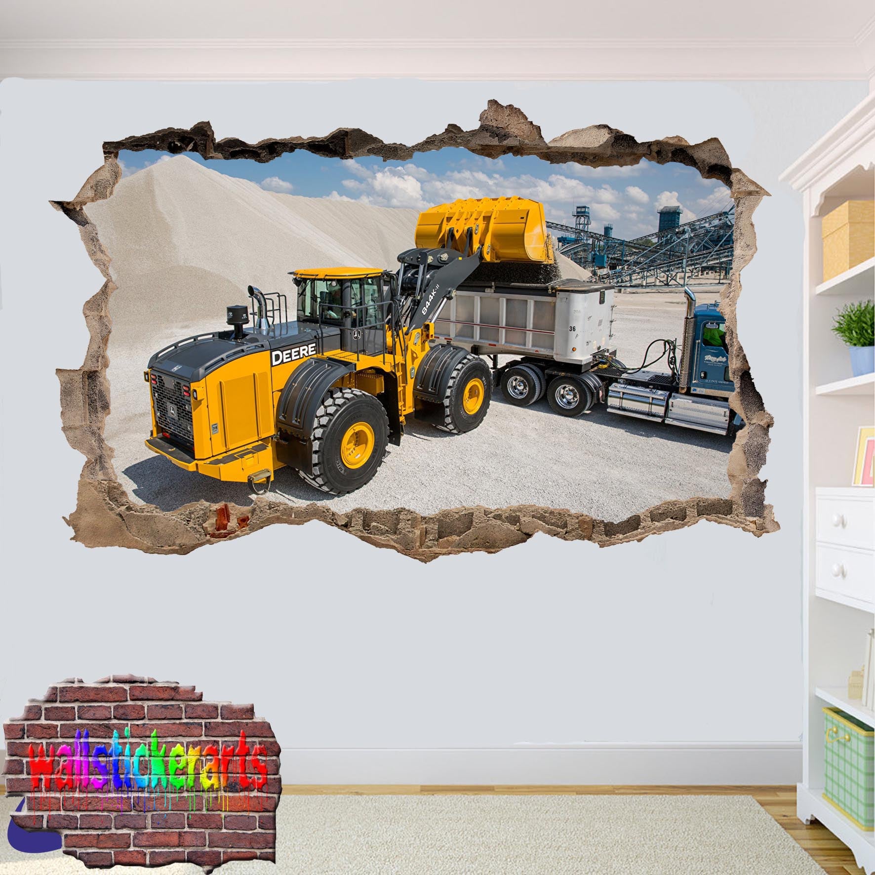 JOHN DEERE LOADER  WALL STICKER