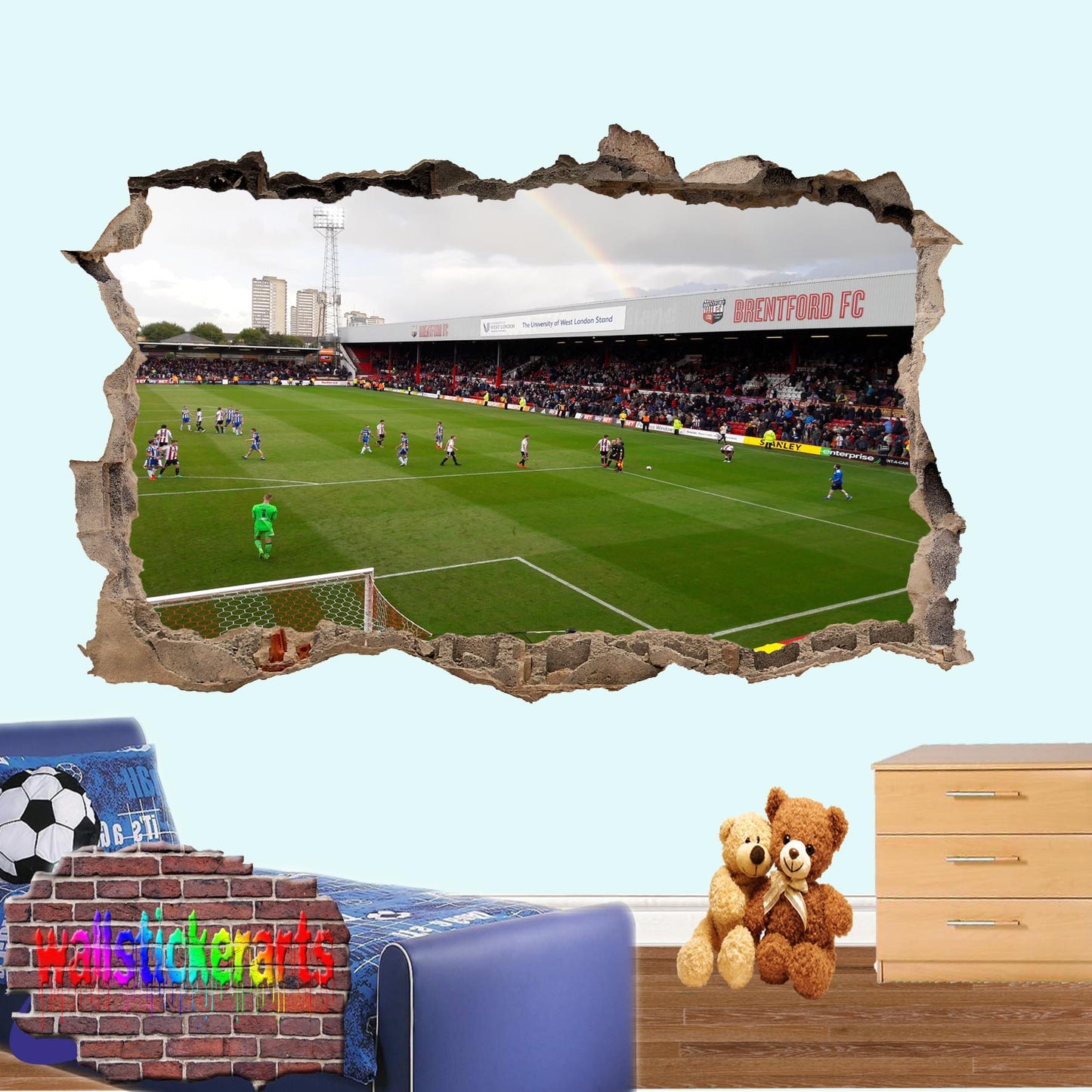 BRENTFORD GRIFFIN PARK FOOTBALL WALL STICKER