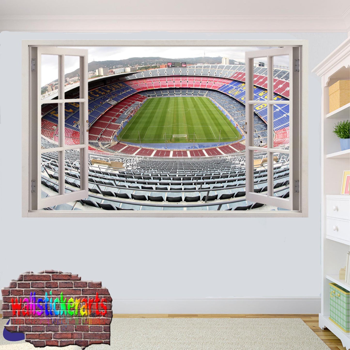 BARCELONA CAMP NOU FOOTBALL STADIUM WALL STICKER MURAL DECAL