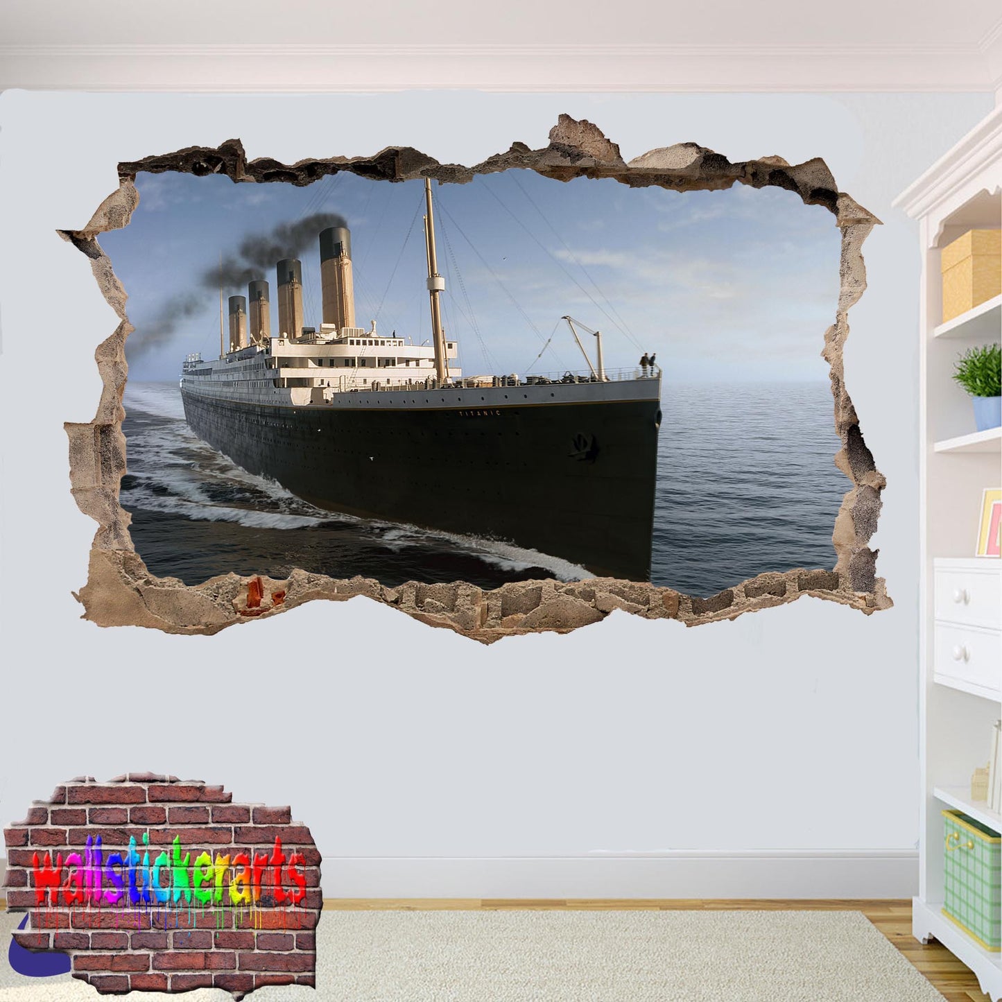 Titanic Sea Liner 3d Art Wall Sticker Room Office Nursery Decor Decal Mural ZR2
