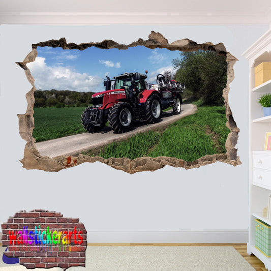 MASSEY FERGUSON TRACTOR WALL STICKER POSTER