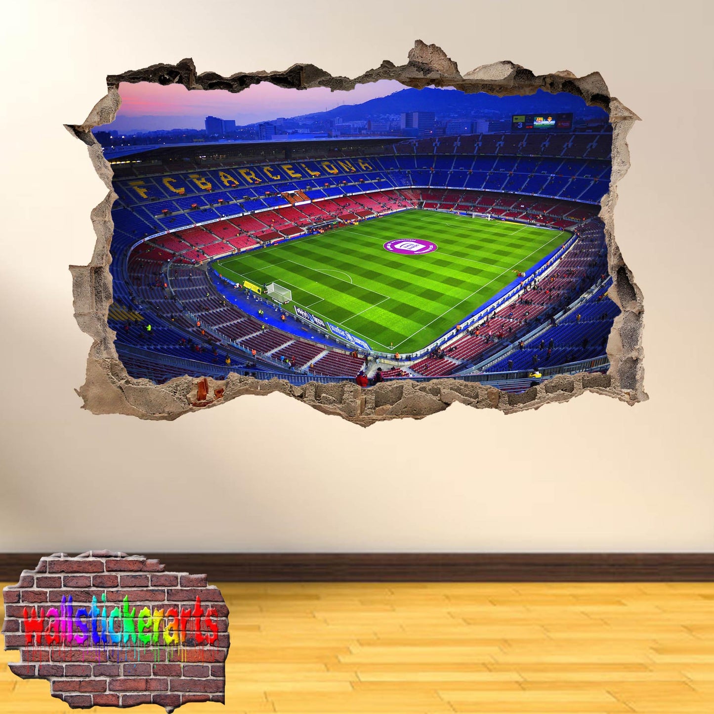 BARCELONA CAMP NOU FOOTBALL STADIUM WALL STICKER MURAL DECAL