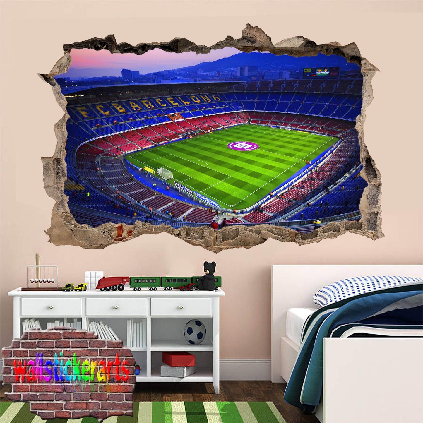 BARCELONA CAMP NOU FOOTBALL STADIUM WALL STICKER MURAL DECAL
