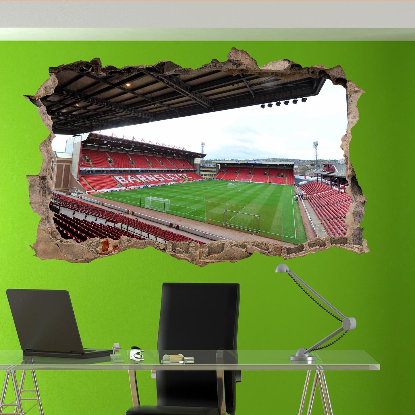 BARNSLEY FOOTBALL STADIUM WALL STICKER MURAL DECAL