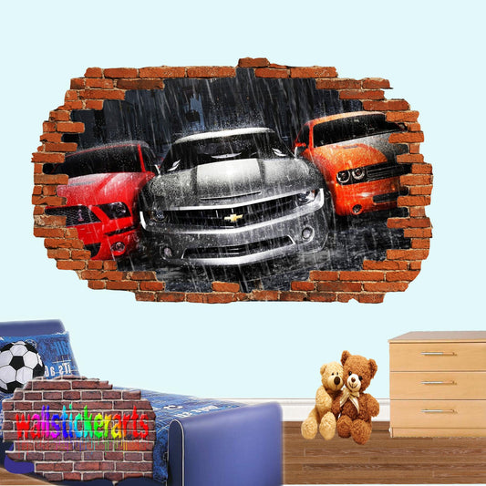 MUSCLE CARS WALL STICKER