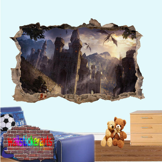 Dragons Castle Wall Sticker poster mural