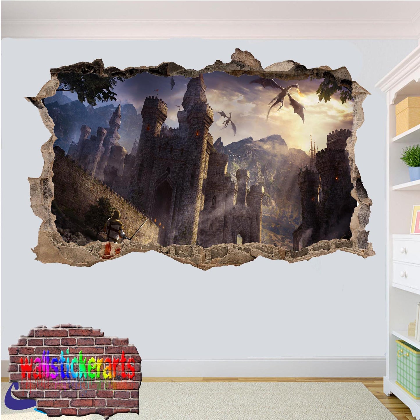 Dragons Castle Wall Sticker poster mural