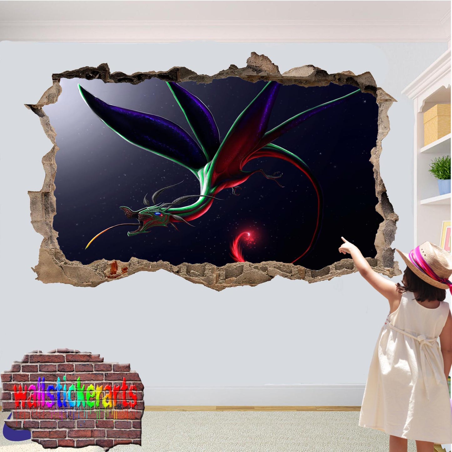 Colorful Dragon Wall Sticker