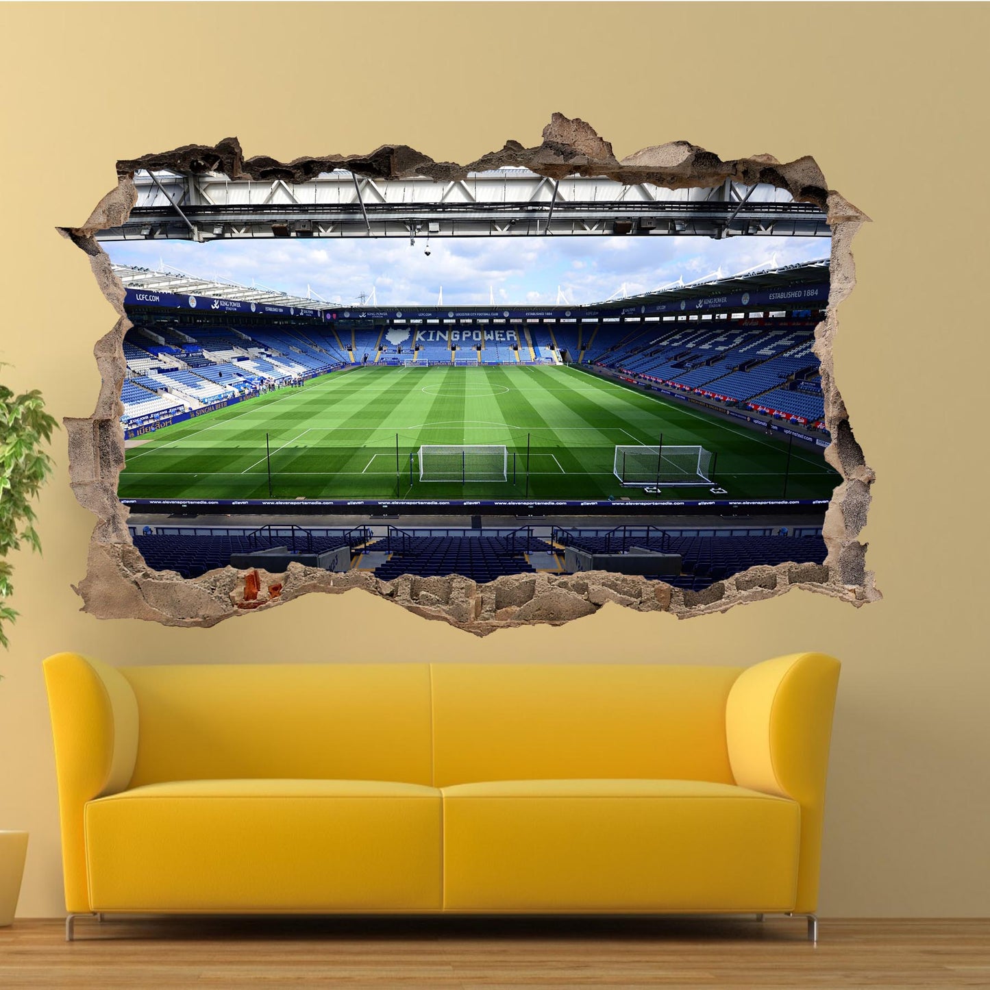 Leicester City King Power Football Stadium Wall Sticker Mural Decal 3d Effect Room Office Home Decor